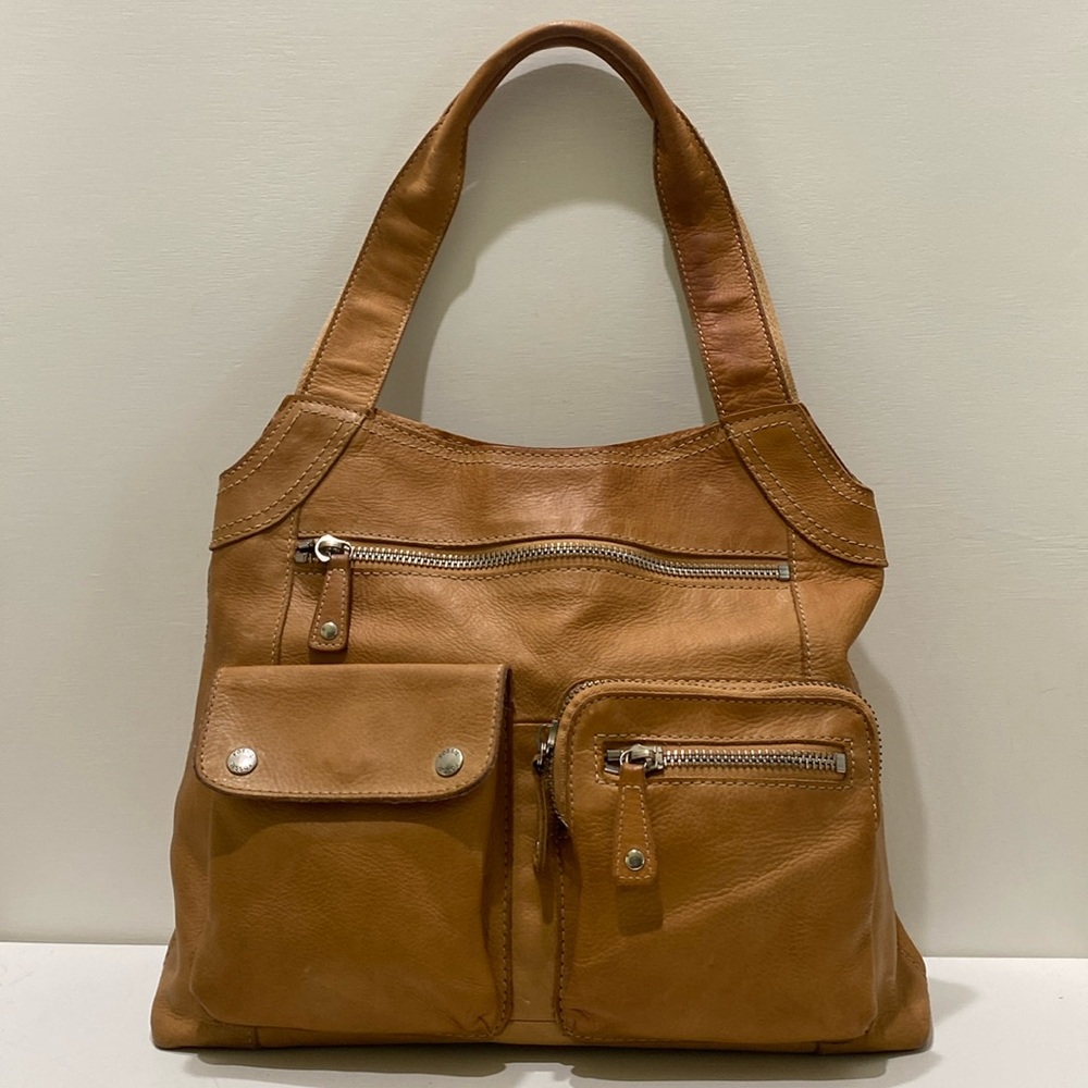 FOSSIL (ZB 2348) Large Tan Leather Hobo Bag